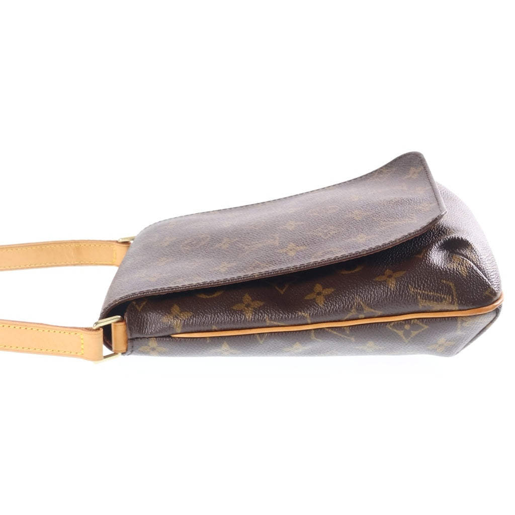 LOUIS VUITTON(ルイヴィトン) モノグラム ミュゼットサルサ ショルダーバッグ ブラウン レザー×PVC M51258 ゴールド金具 レディース