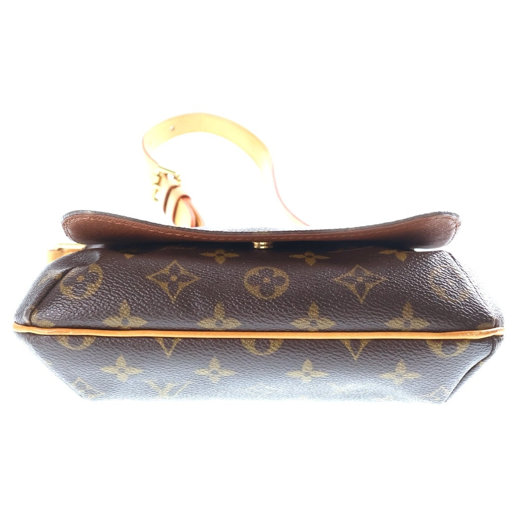 LOUIS VUITTON(ルイヴィトン) モノグラム ミュゼットサルサ ショルダーバッグ ブラウン レザー×PVC M51258 ゴールド金具 レディース