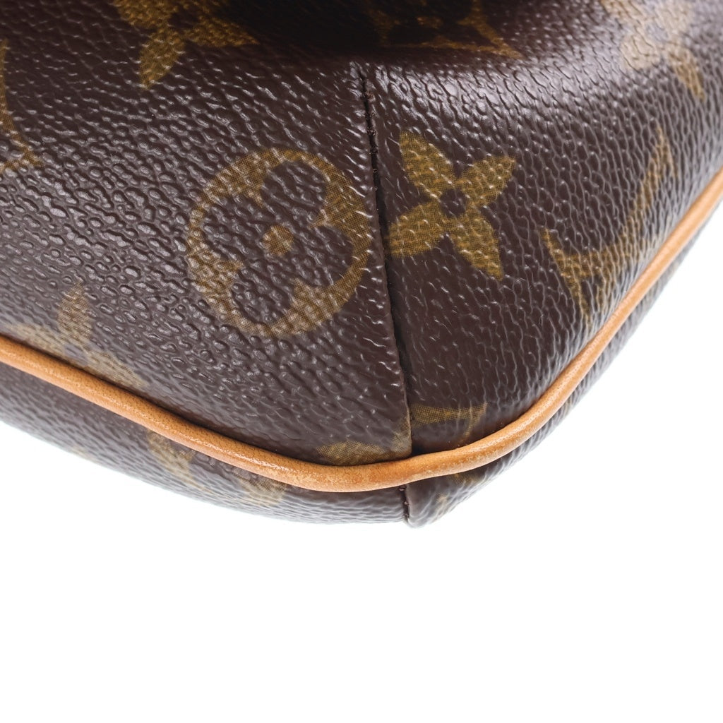 LOUIS VUITTON(ルイヴィトン) モノグラム ミュゼットサルサ ショルダーバッグ ブラウン レザー×PVC M51258 ゴールド金具 レディース