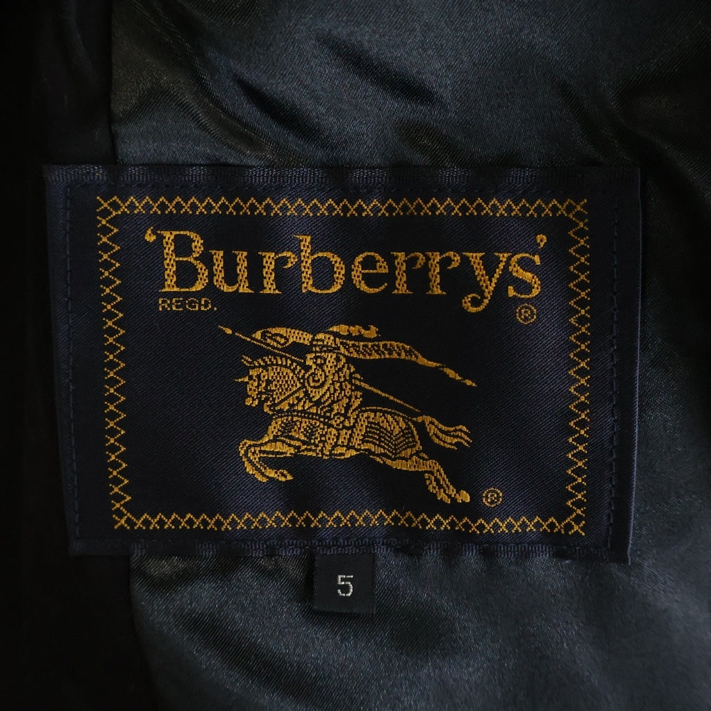 BURBERRY(バーバリー) ダウン コート ロゴ スエード ブラック レディース