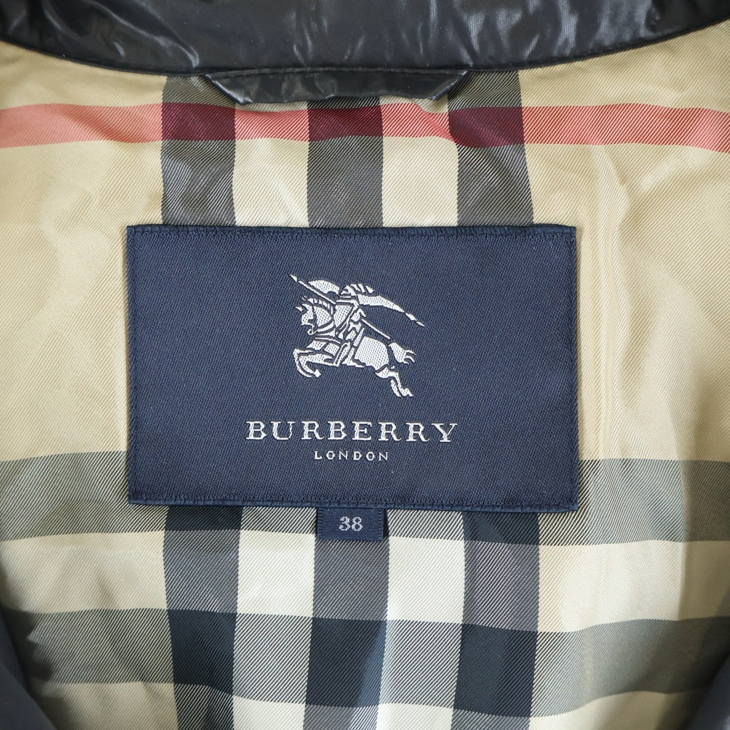 BURBERRY(バーバリー) ファーフーデッド ジップアップ ダウン ジャケット ブラック レディース FS063-800-09