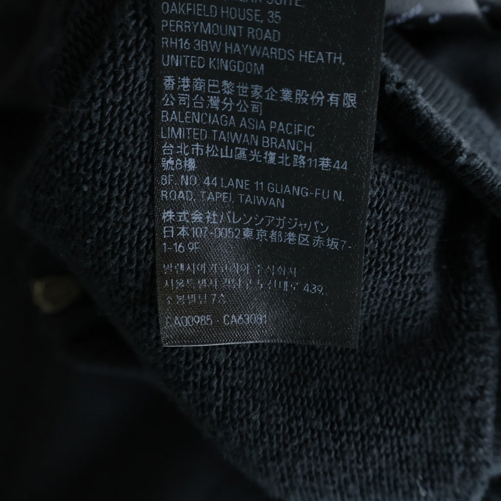 BALENCIAGA(バレンシアガ) 24AW PLANET EARTH プラネット アース ジップアップパーカー フーディ コットン ブラック