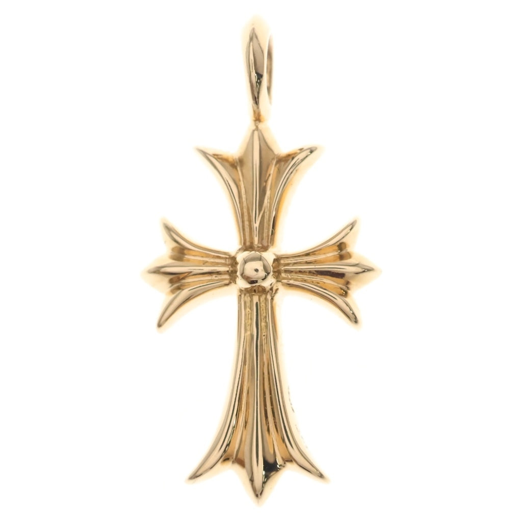 CHROME HEARTS(クロムハーツ) タイニー クロスファット ペンダント トップ チャーム K22 ダイヤモンド パヴェ ゴールド 9g