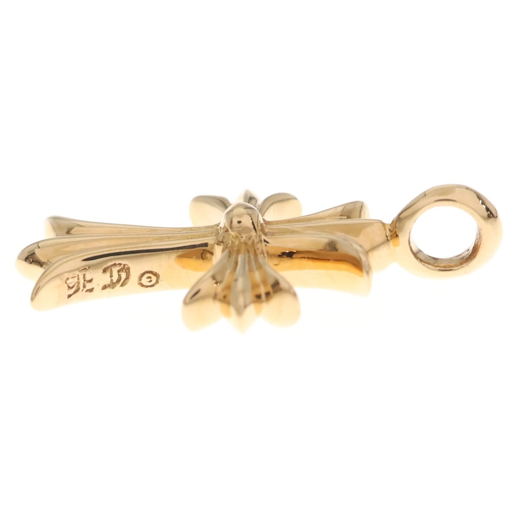 CHROME HEARTS(クロムハーツ) タイニー クロスファット ペンダント トップ チャーム K22 ダイヤモンド パヴェ ゴールド 9g