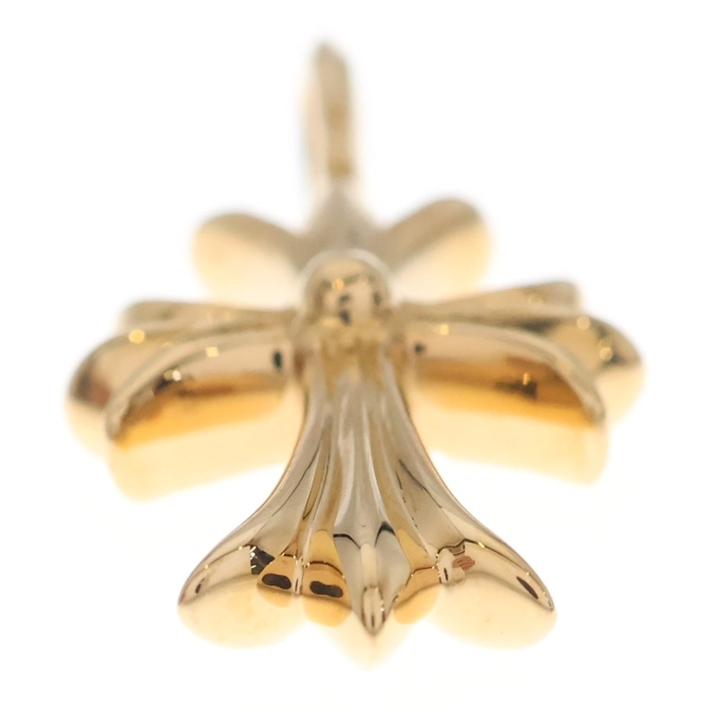 CHROME HEARTS(クロムハーツ) タイニー クロスファット ペンダント トップ チャーム K22 ダイヤモンド パヴェ ゴールド 9g