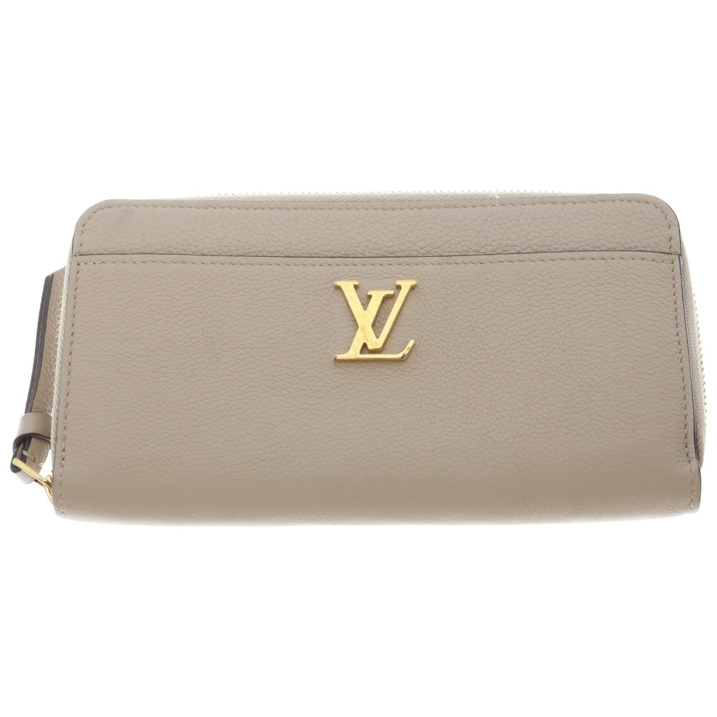 LOUIS VUITTON(ルイヴィトン) ジッピー・ロックミー ロングウォレット 長財布 カードケース グレージュ カーフレザー M80674 ゴールド金具 レディース