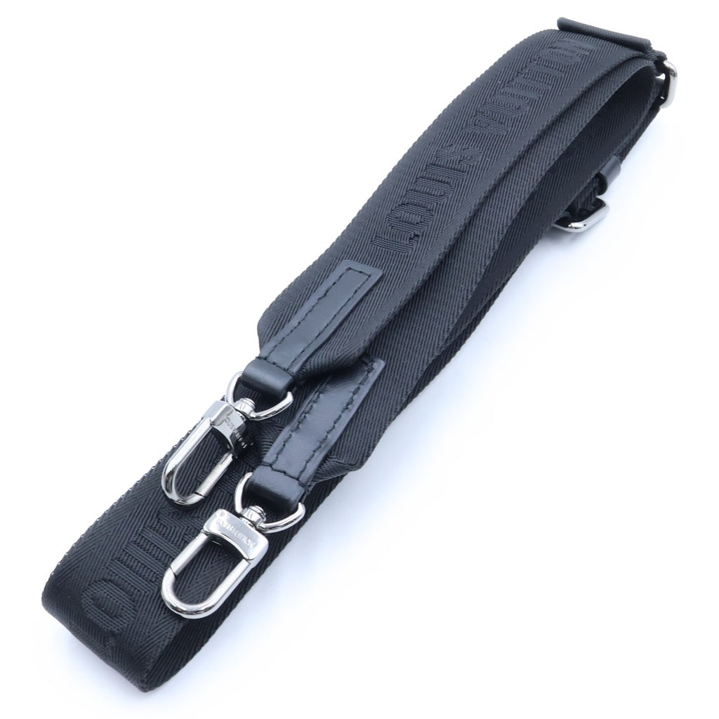 LOUIS VUITTON(ルイヴィトン) モノグラム エクリプス ナノクリストファー ショルダーバッグ ブラック レザー×PVC M82769 シルバー金具 レディース