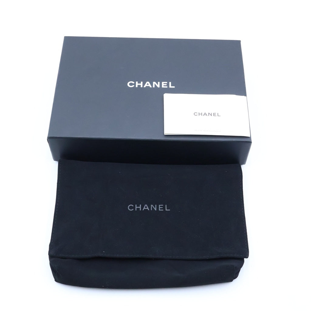 CHANEL(シャネル) マトラッセチェーンショルダーウォレット ショルダーバッグ ブラック キャビアスキン 27番台 AP0250 シルバー金具 レディース