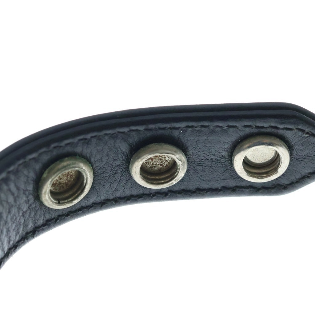CHROME HEARTS(クロムハーツ) 3BTN 2SNP BSフレアボール 3ボタン2スナップ レザーブレスレット ブラック/シルバー