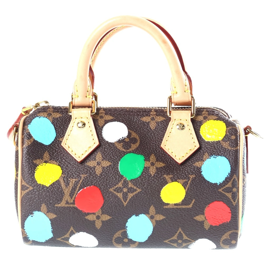 LOUIS VUITTON(ルイヴィトン) LV × YK ナノ スピーディ ハンドバッグ 2way ショルダー モノグラム ペインティッド ドット M81979 レディース