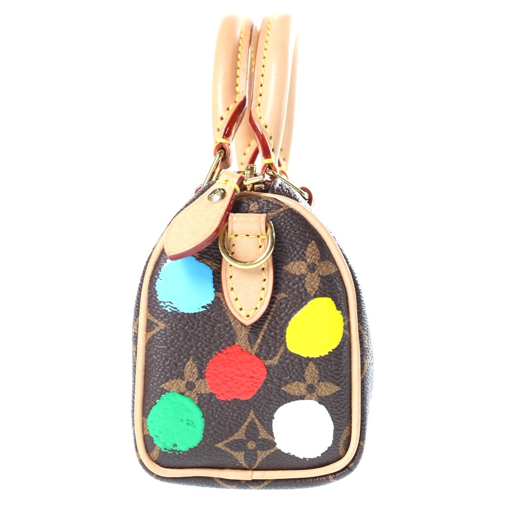 LOUIS VUITTON(ルイヴィトン) LV × YK ナノ スピーディ ハンドバッグ 2way ショルダー モノグラム ペインティッド ドット M81979 レディース