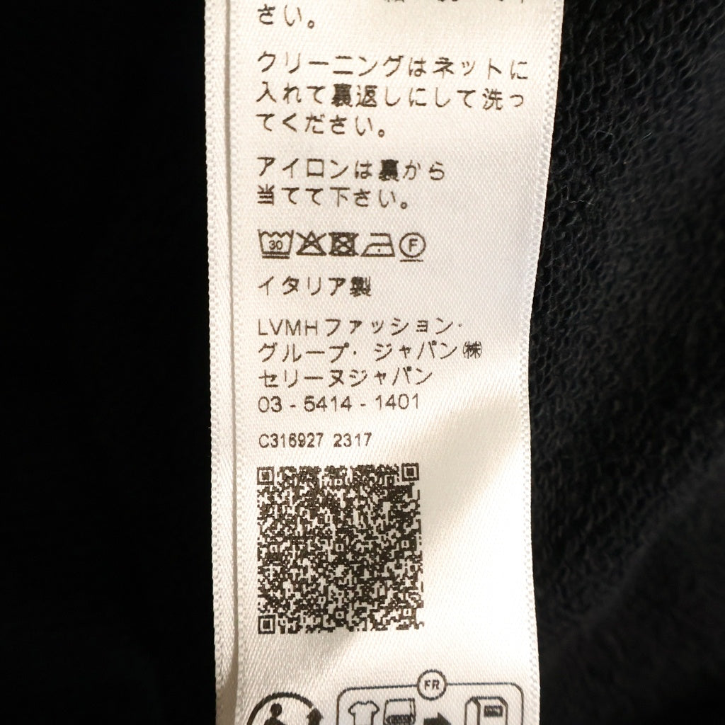CELINE(セリーヌ) Loose Embroidered Hoodie ルーズ ロゴ刺繍 プルオーバーフーディー パーカー ブラック 2Y03E670Q.38XC