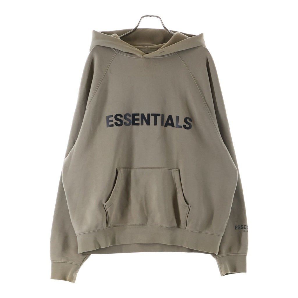 ESSENTIEL Antwerp(エッセンシャル アントワープ) バックプリント フーディー パーカー カーキ コットン RN090233