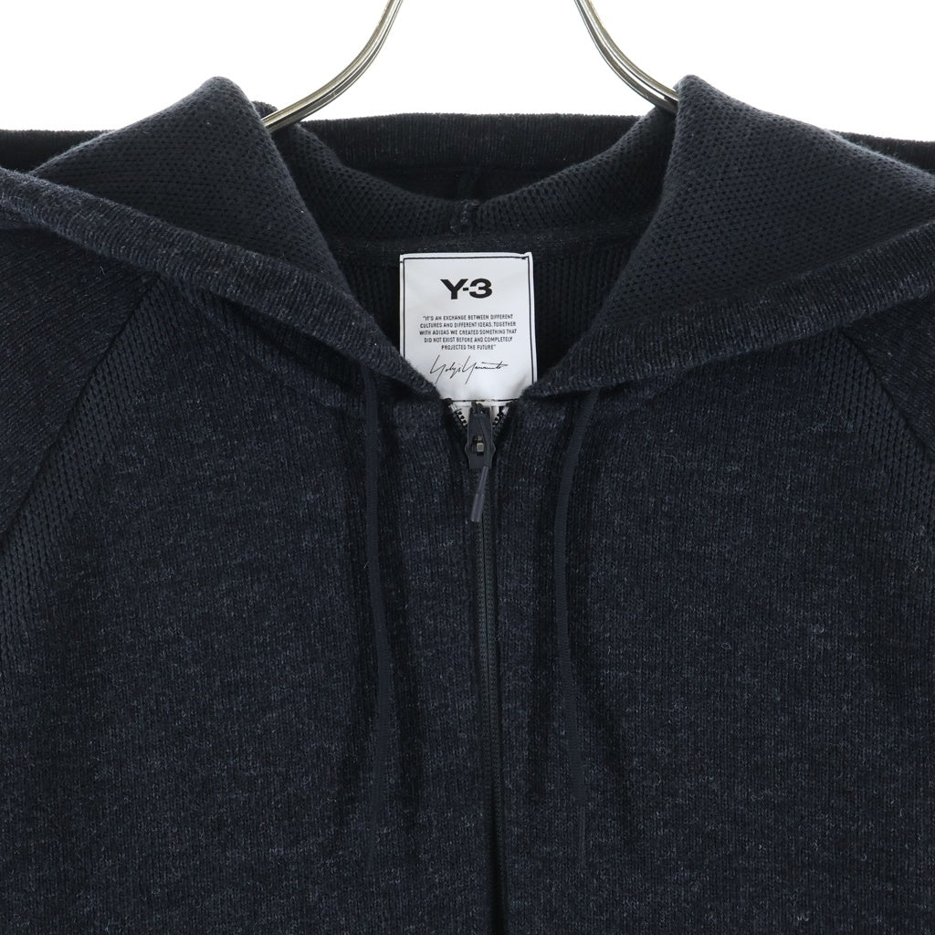 Y-3(ワイスリー) CLASSIC WINTER KNIT フーデット フルジップ パーカー ブラック GK4562