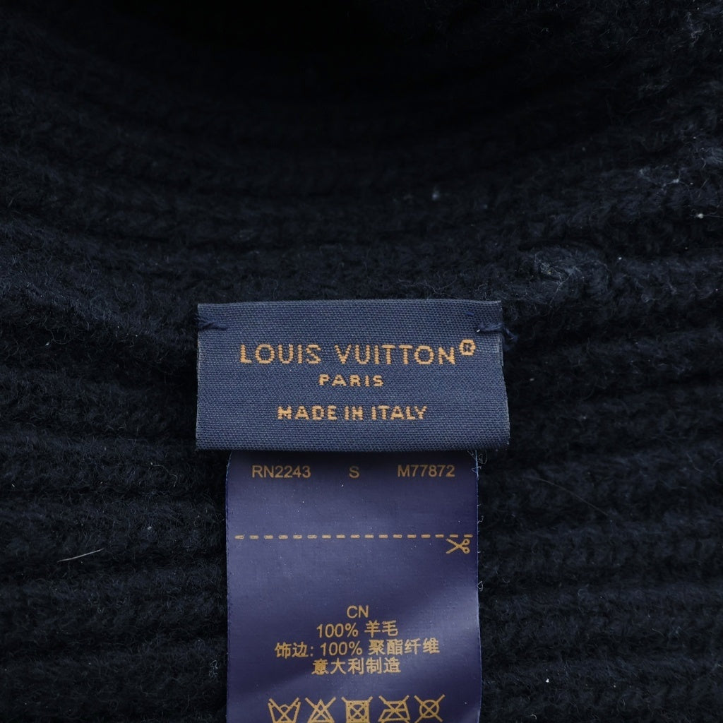 LOUIS VUITTON(ルイヴィトン) LV ヘッドライン ニットキャップ ビーニー ロゴ刺繍 ブラック M77872