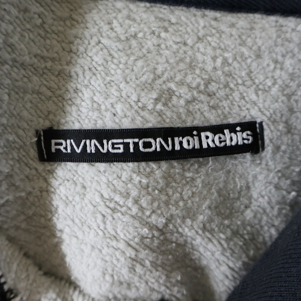 RRR123 RIVINGTON roi Rebis(リヴィントンロイレビス) OPEN UP AGAPE HOODIE プルオーバー パーカー フーディ コットン グレー レディース