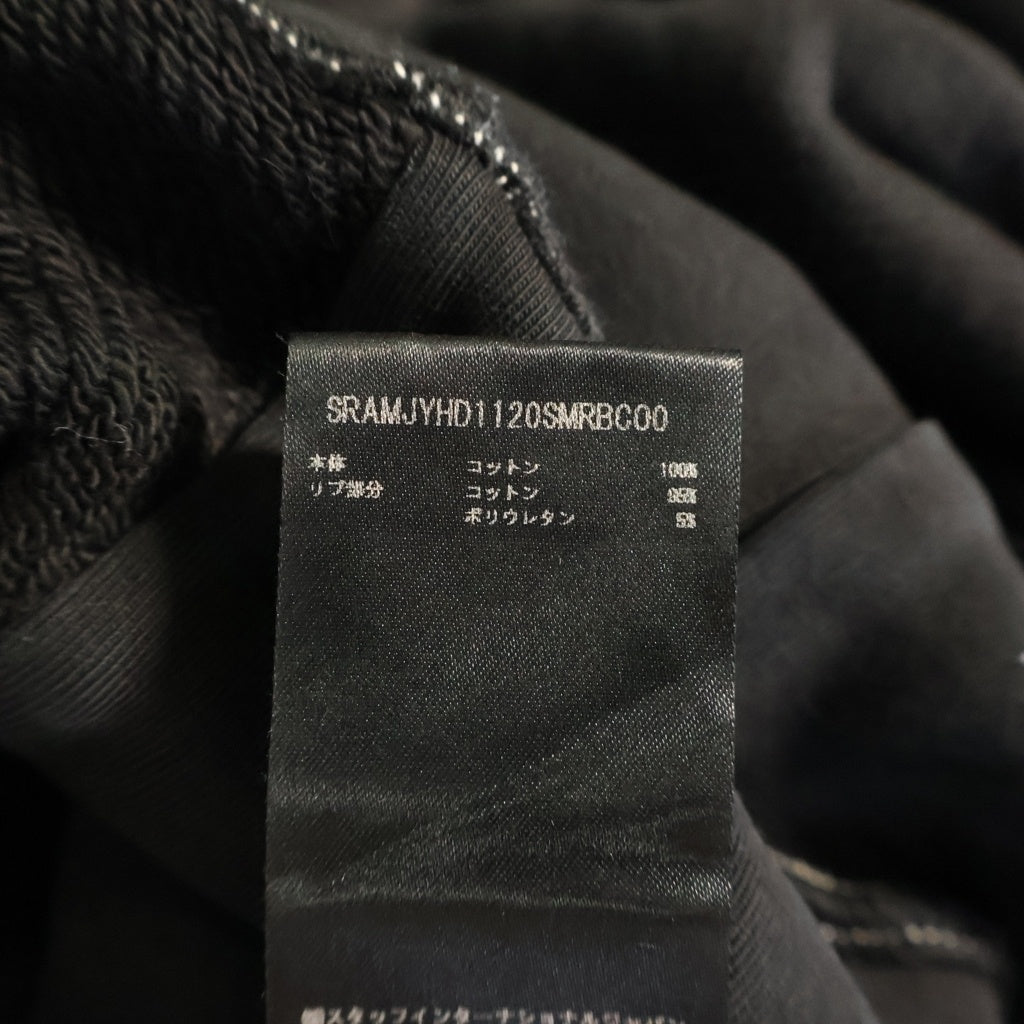 AMIRI(アミリ) スウェット フーディー パーカー ステッチ コットン ブラック SRAMJYHD1120SMRBC00 レディース