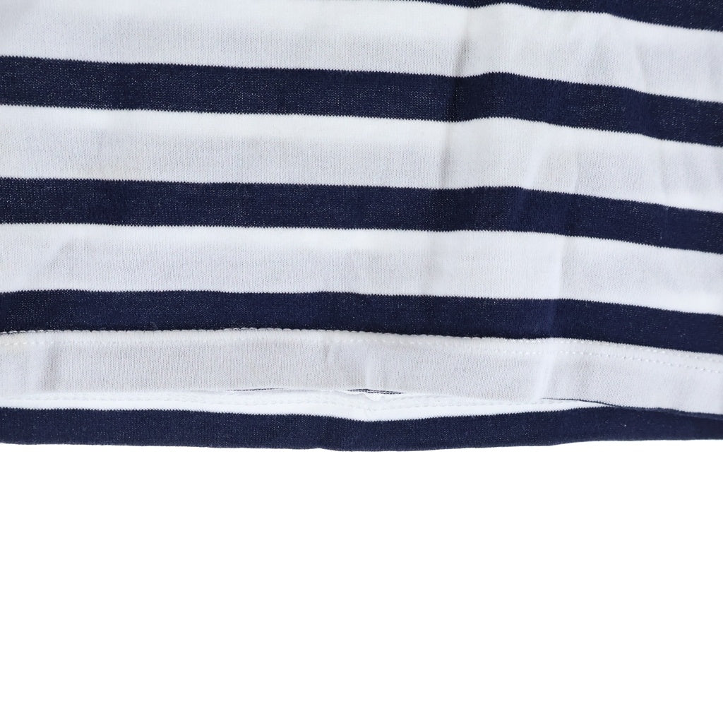 Christian Dior(クリスチャンディオール) baby DIOR ボーダー Tシャツ 半袖 カットソー CDロゴ ホワイト/ネイビー レディース