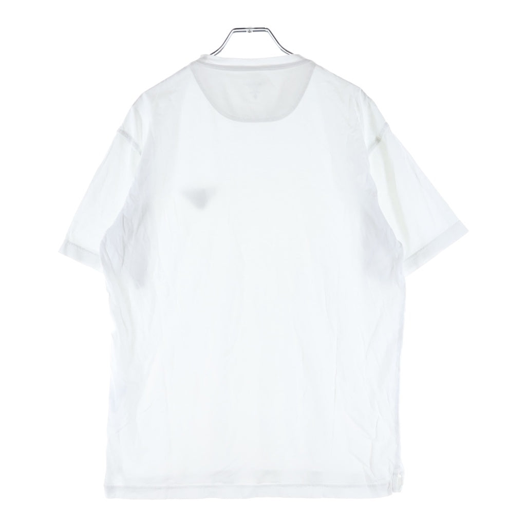 PRADA(プラダ) トライアングル ワッペンロゴ クルーネック 半袖Tシャツ カットソー ホワイトUJN852