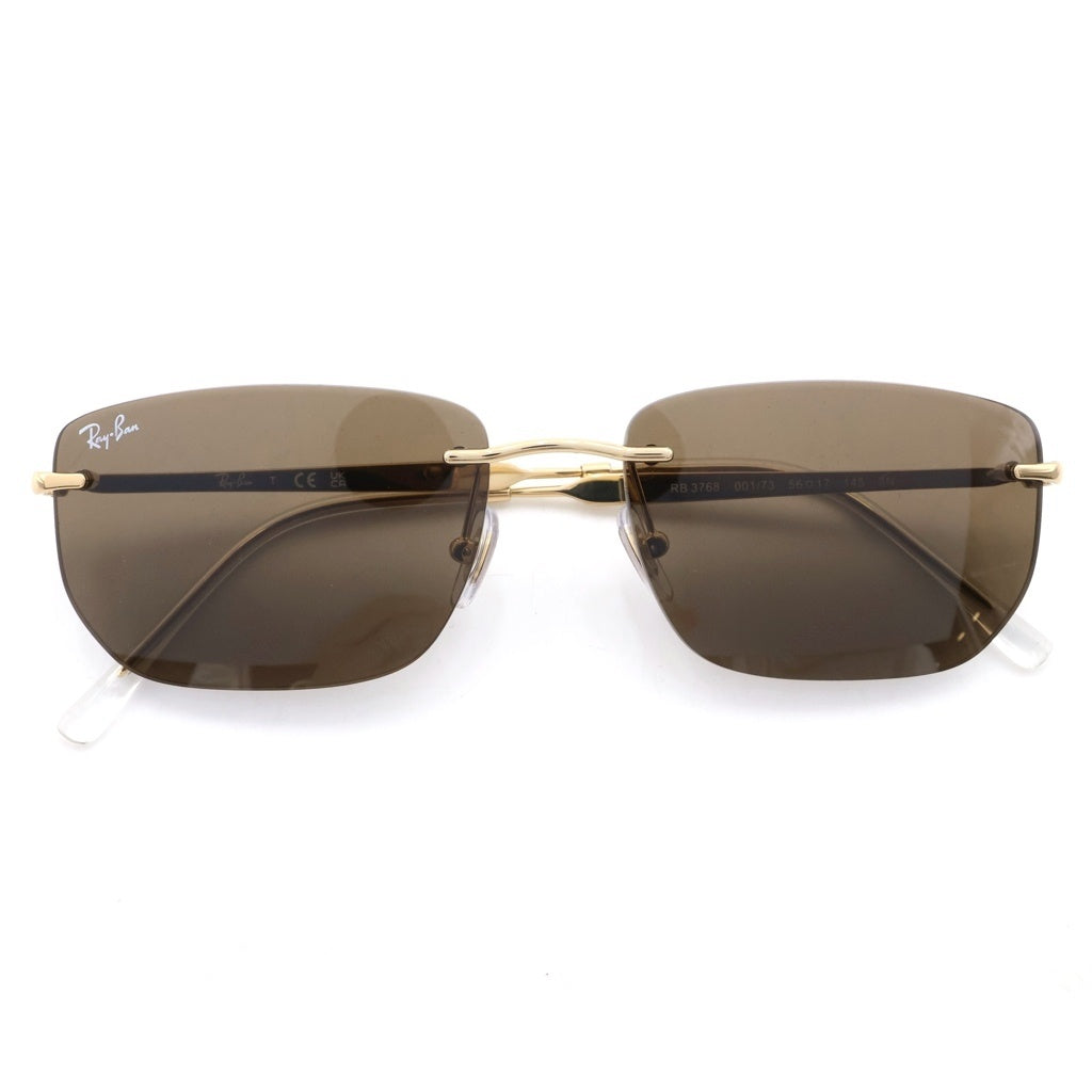 Ray Ban(レイバン) リムレス スクエア カラーレンズ サングラス メガネ 眼鏡 アイウェア ゴールド RB3768 レディース