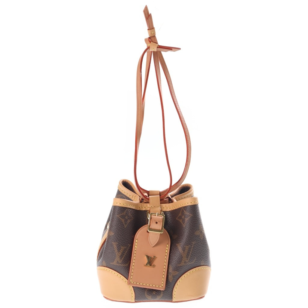 LOUIS VUITTON(ルイヴィトン) モノグラム ノエパース ミニショルダーバッグ ブラウン レザー×PVC M57099 ゴールド金具 レディース