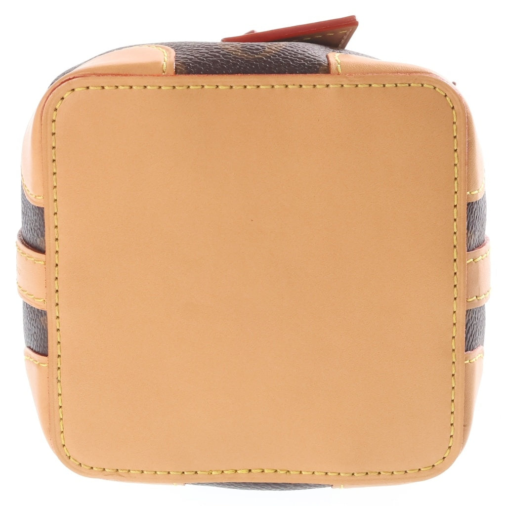 LOUIS VUITTON(ルイヴィトン) モノグラム ノエパース ミニショルダーバッグ ブラウン レザー×PVC M57099 ゴールド金具 レディース
