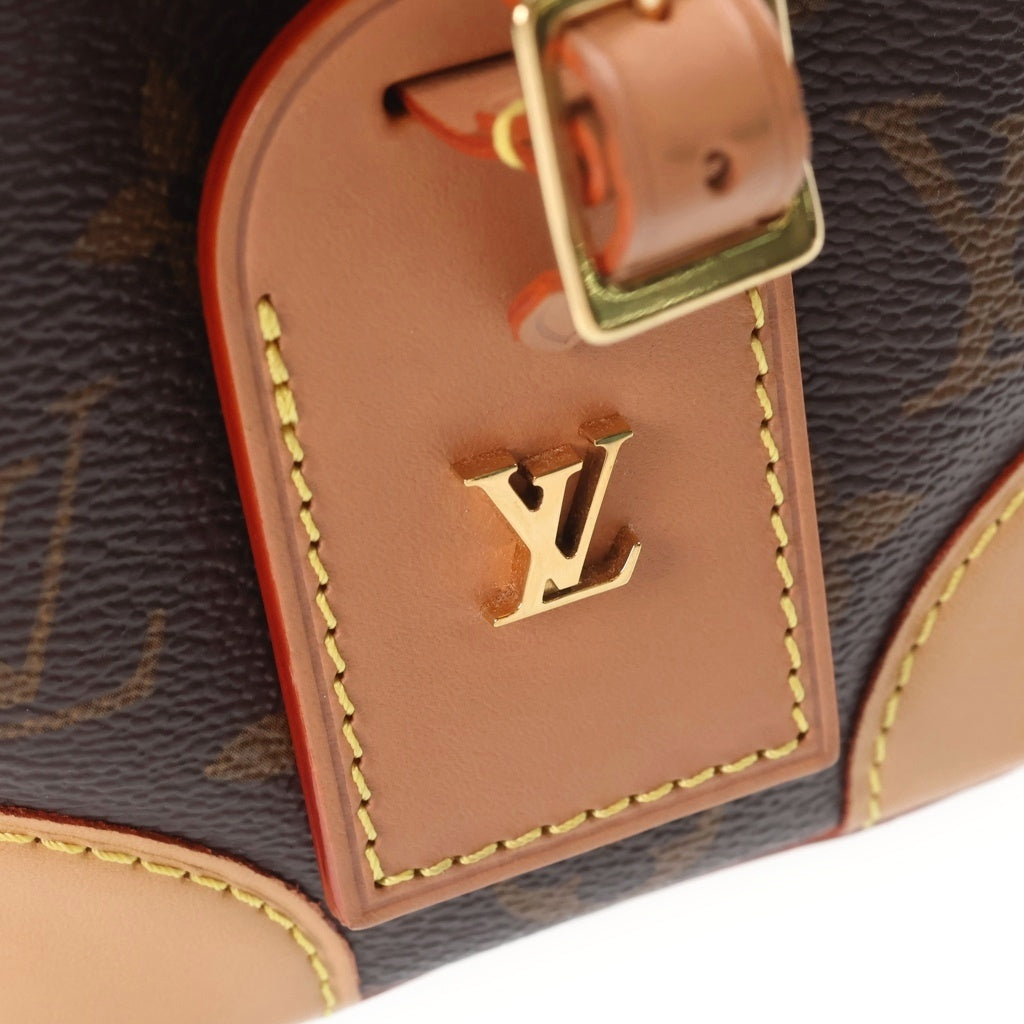 LOUIS VUITTON(ルイヴィトン) モノグラム ノエパース ミニショルダーバッグ ブラウン レザー×PVC M57099 ゴールド金具 レディース