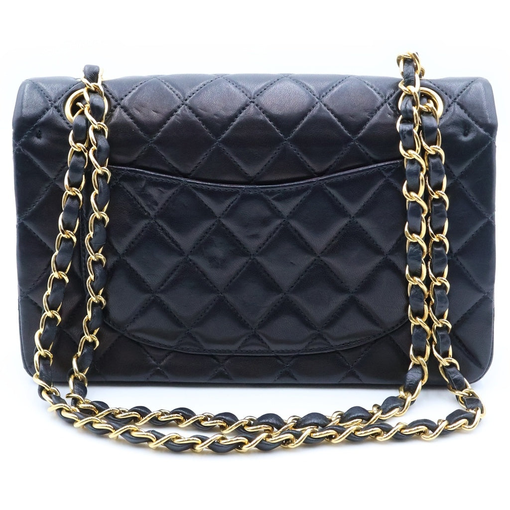 CHANEL(シャネル) マトラッセ23 ブラック ショルダーバッグ ダブルフラップ ダブルチェーン ラムスキン ゴールド金具 7番台 レディース