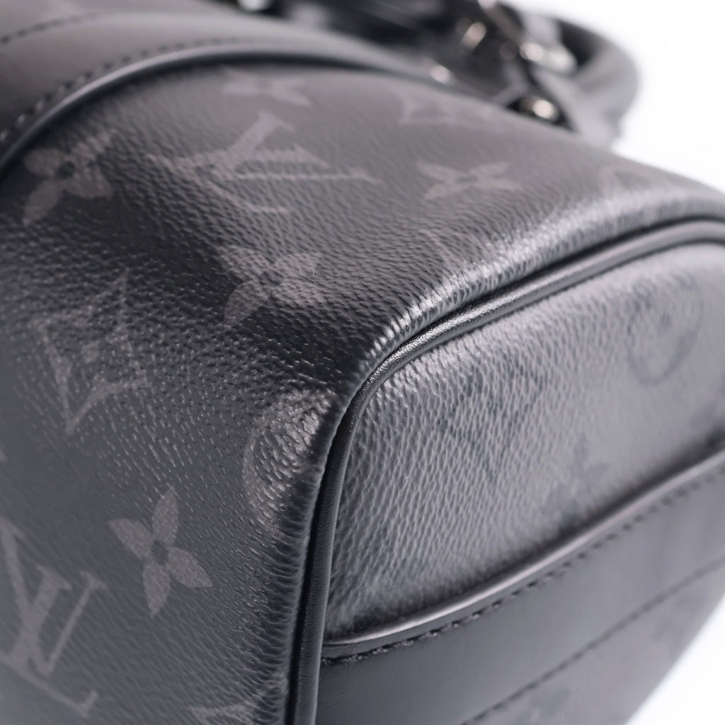 LOUIS VUITTON(ルイヴィトン) モノグラムエクリプス キーポルバンドリエール25 2WAYハンドバッグ ショルダーバッグ ブラック PVCレザー M46271 ブラック金具 レディース