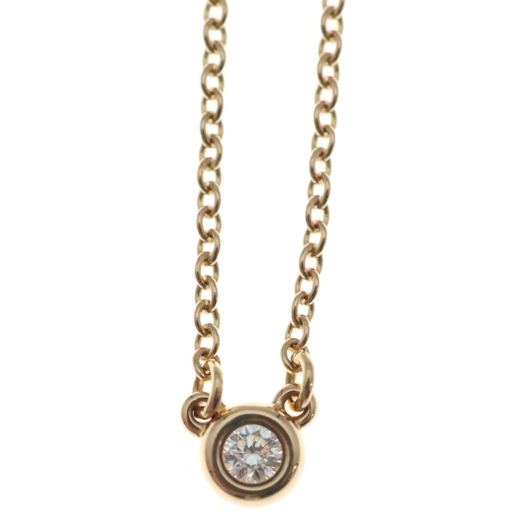 TIFFANY & Co.(ティファニー) バイザヤード ダイヤ ネックレス ペンダント チェーン ピンクゴールド Au750PG レディース