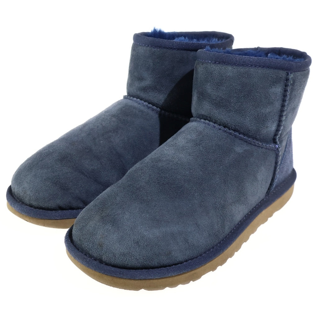 UGG(アグ) W CLASSIC MINI フラットブーツ ネイビー スエード 裏起毛 5854W レディース