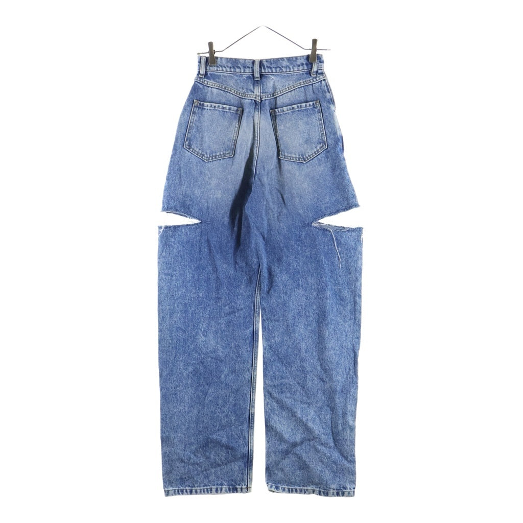 Maison Margiela(メゾンマルジェラ) サイドスリット デニム パンツ ジーンズ ブルー レディース