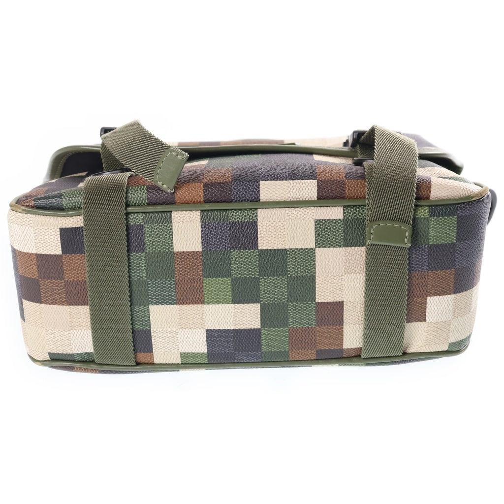 LOUIS VUITTON(ルイヴィトン) ダモフラージュ 2WAYハンドバッグ ショルダーバッグ カーキグリーン PVCレザー M24449 ブラック金具