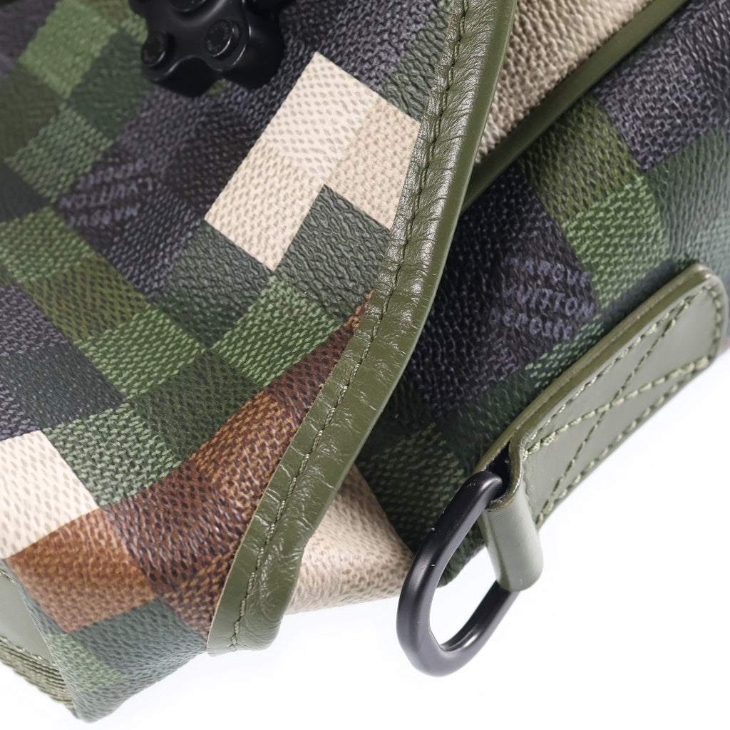 LOUIS VUITTON(ルイヴィトン) ダモフラージュ 2WAYハンドバッグ ショルダーバッグ カーキグリーン PVCレザー M24449 ブラック金具