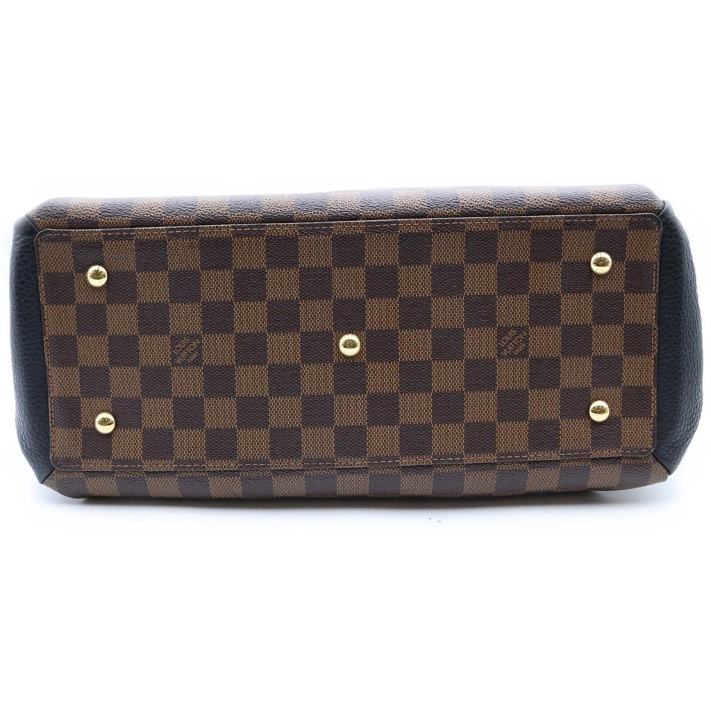 LOUIS VUITTON(ルイヴィトン) ダミエ ノルマンディー マグノリア ショルダーバッグ ハンドバッグ ブラウン×ブラック PVC×レザー N41488