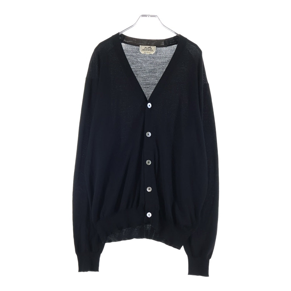HERMES(エルメス) ハイゲージウールニットカーディガン ブラック #XL H567210HA レディース