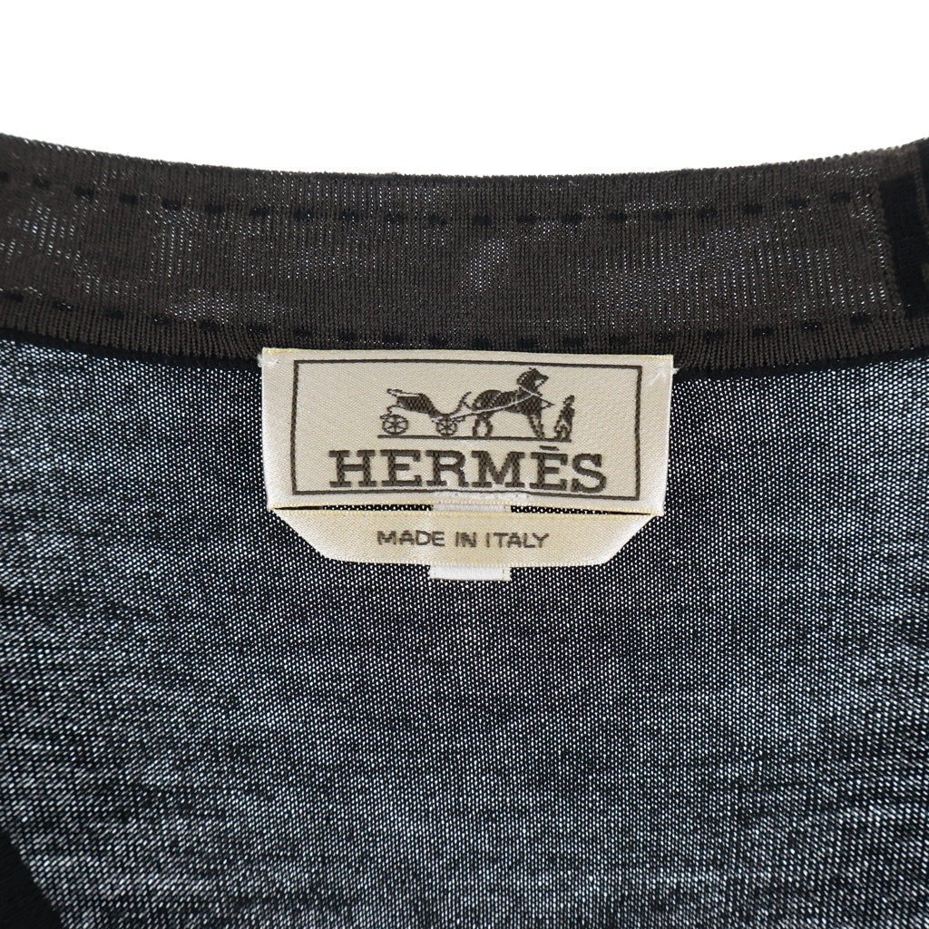 HERMES(エルメス) ハイゲージウールニットカーディガン ブラック #XL H567210HA レディース