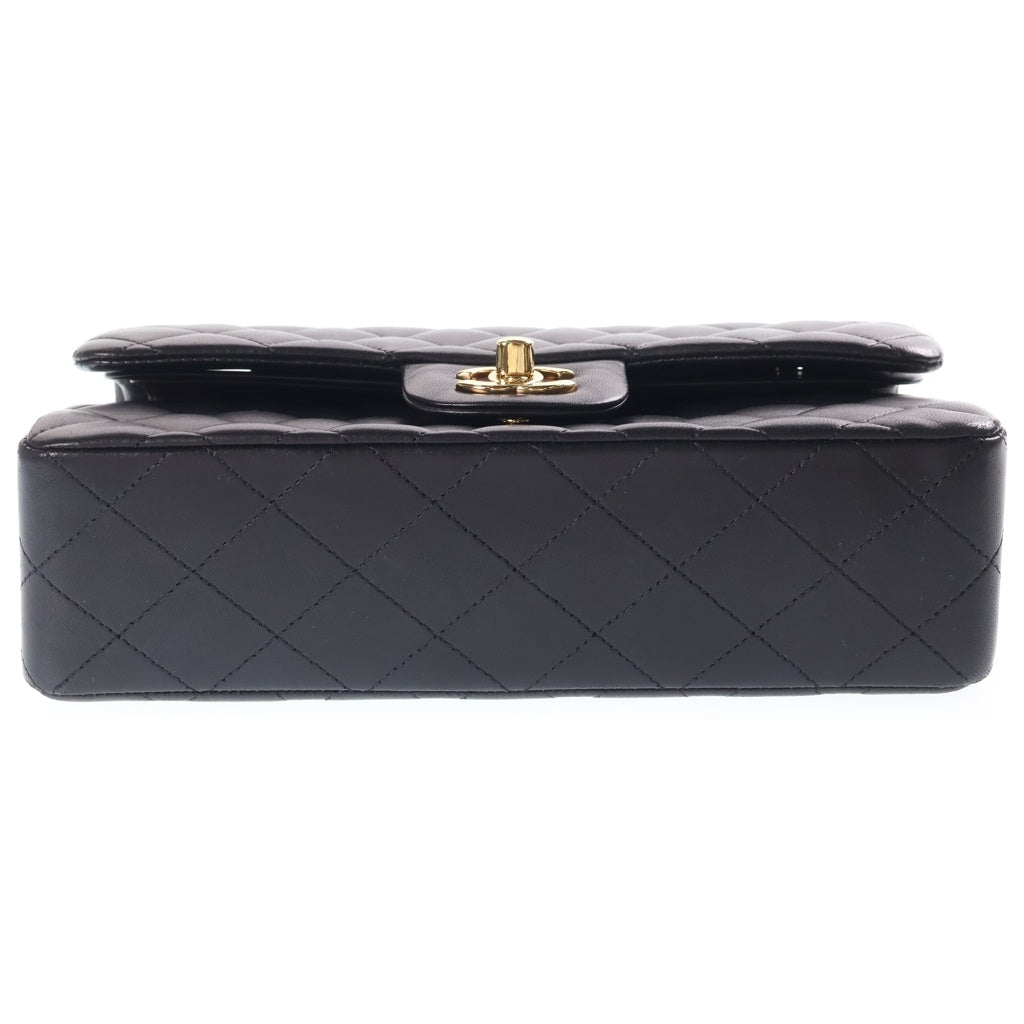 CHANEL(シャネル) マトラッセ23 ダブルフラップ ダブルチェーンショルダーバッグ ブラック ラムスキン 16番台 ゴールド金具 レディース