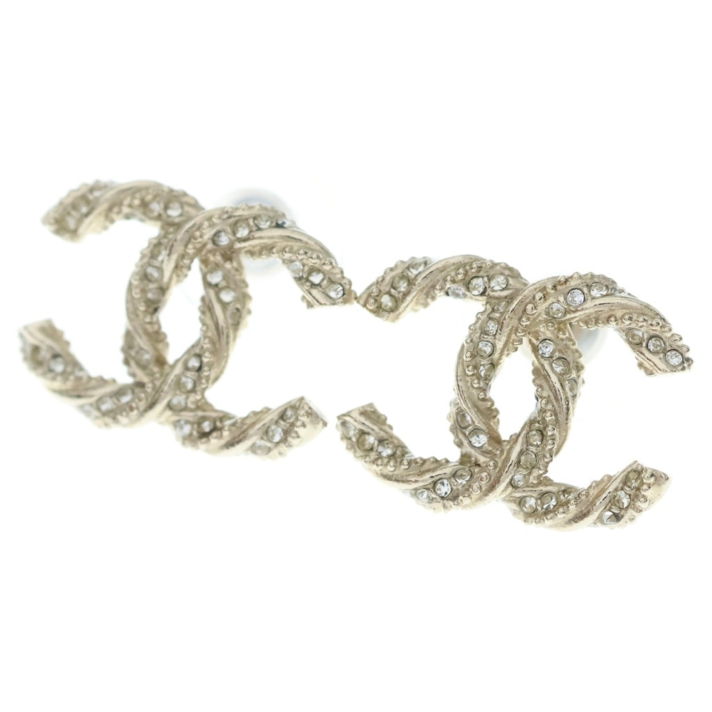 CHANEL(シャネル) ココマーク ラインストーン ツイストピアス ゴールド B14C レディース