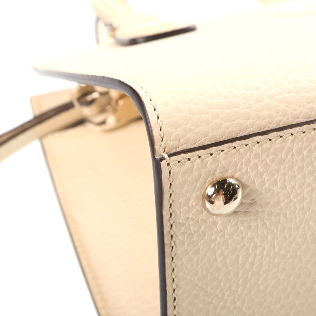 GUCCI(グッチ) ソーホー インターロッキングG ハンドバッグ ショルダーバッグ レザー アイボリー 607722 レディース