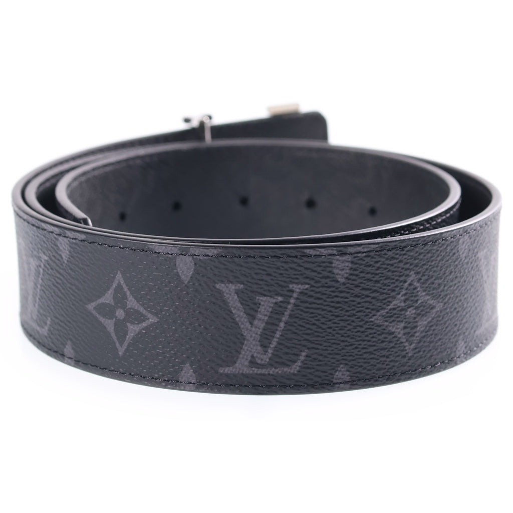 LOUIS VUITTON(ルイヴィトン) モノグラムエクリプス サンチュール イニシャルLV レザーベルト ブラック #90/35 M0157