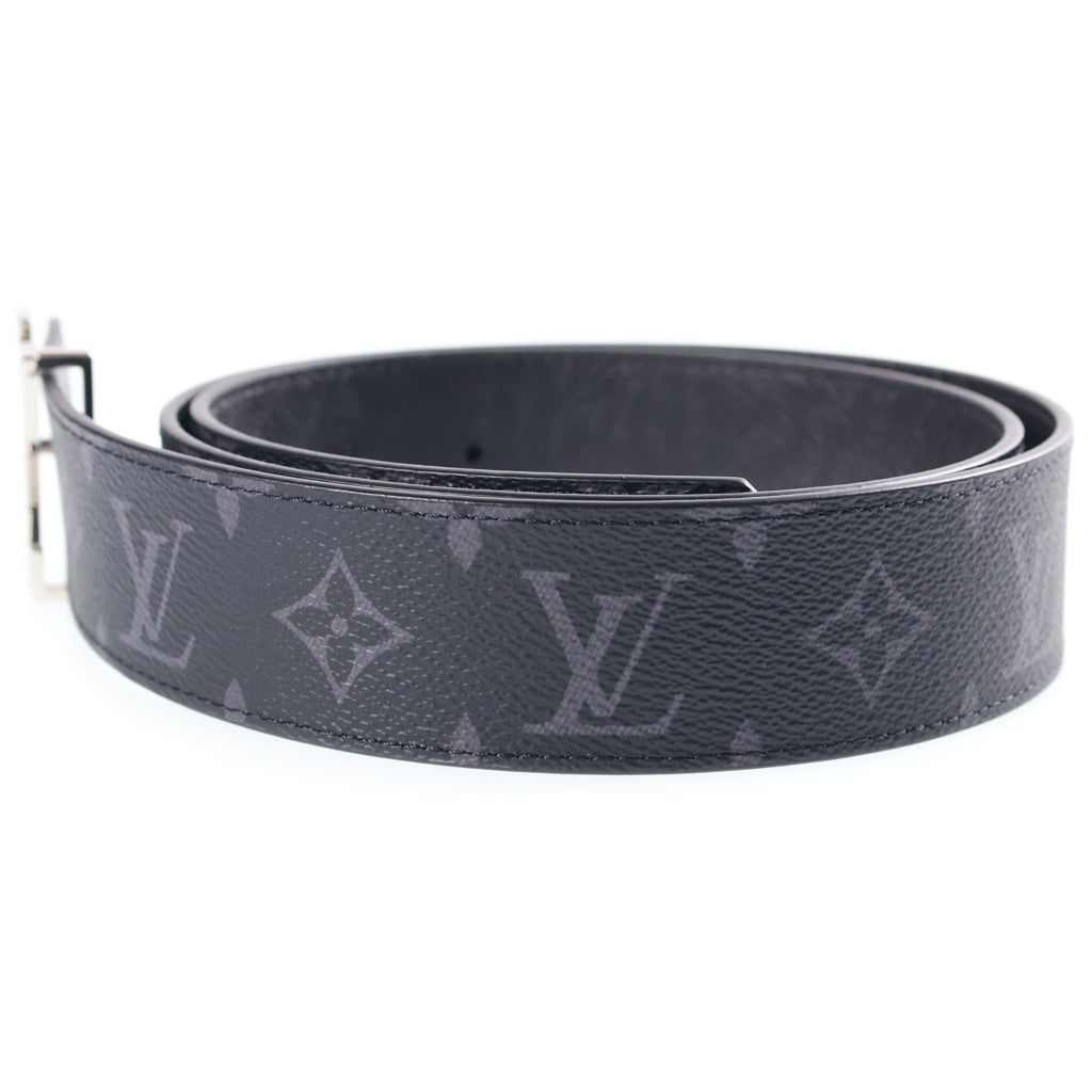 LOUIS VUITTON(ルイヴィトン) モノグラムエクリプス サンチュール イニシャルLV レザーベルト ブラック #90/35 M0157