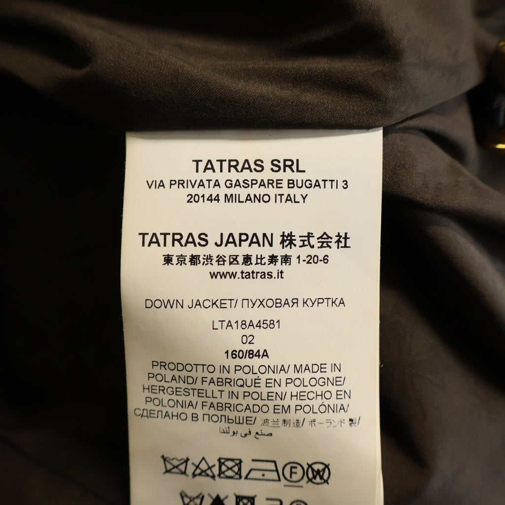 TATRAS(タトラス) フード付き ロングダウン ウール×ナイロン ブラック LTA18A4581 レディース