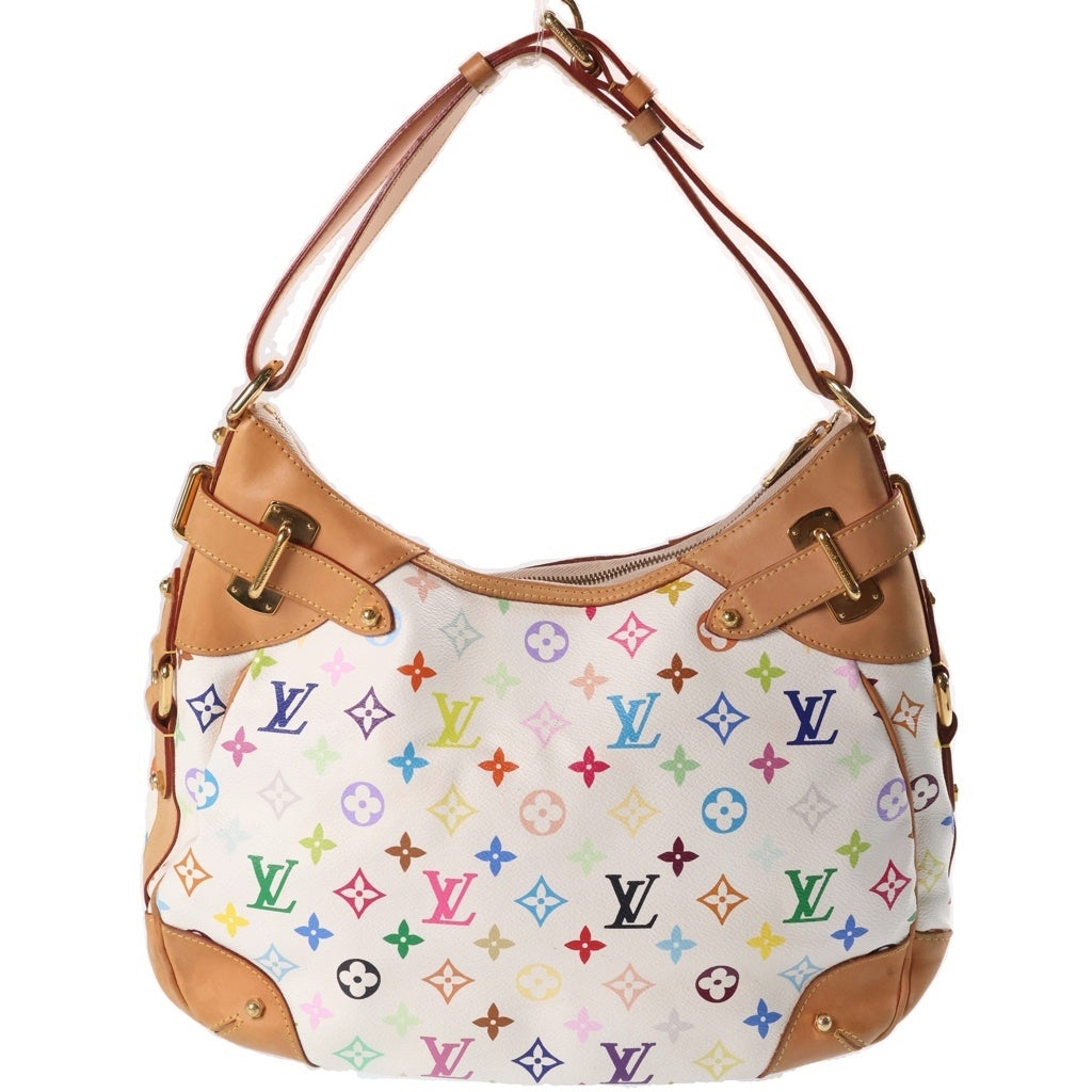 LOUIS VUITTON(ルイヴィトン) モノグラム マルチカラー グレタ ハンドバッグ ワンショルダーバッグ ホワイト PVC×レザー M40195 レディース