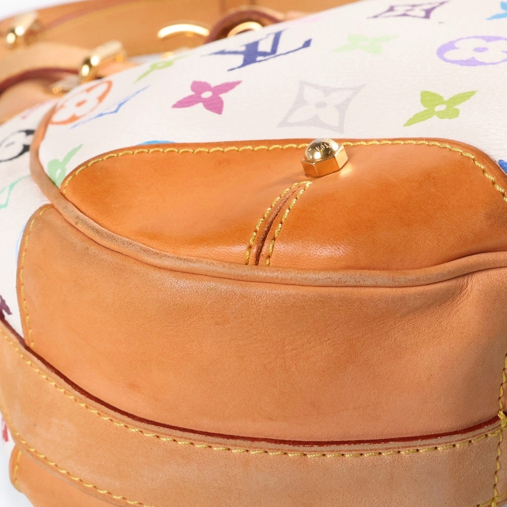 LOUIS VUITTON(ルイヴィトン) モノグラム マルチカラー グレタ ハンドバッグ ワンショルダーバッグ ホワイト PVC×レザー M40195 レディース