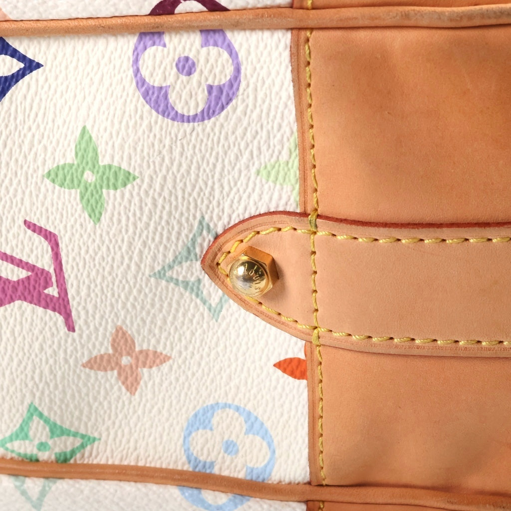 LOUIS VUITTON(ルイヴィトン) モノグラム マルチカラー グレタ ハンドバッグ ワンショルダーバッグ ホワイト PVC×レザー M40195 レディース