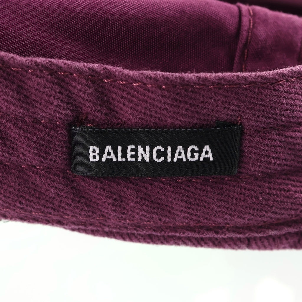 BALENCIAGA(バレンシアガ) BBロゴ スプレーキャップ 帽子 パープル×グリーン コットン 673321