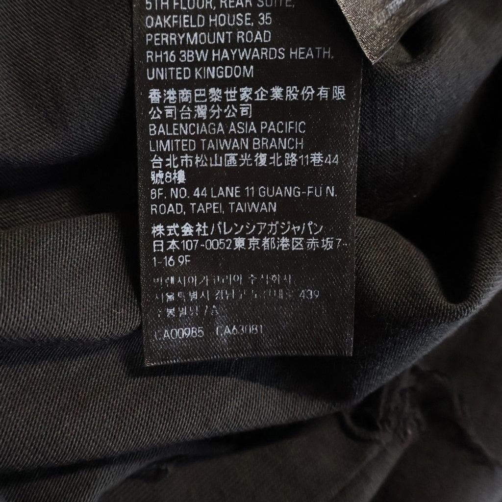 BALENCIAGA(バレンシアガ) クラシックBBロゴ デストロイ加工 Tシャツ ブラック コットン 783399