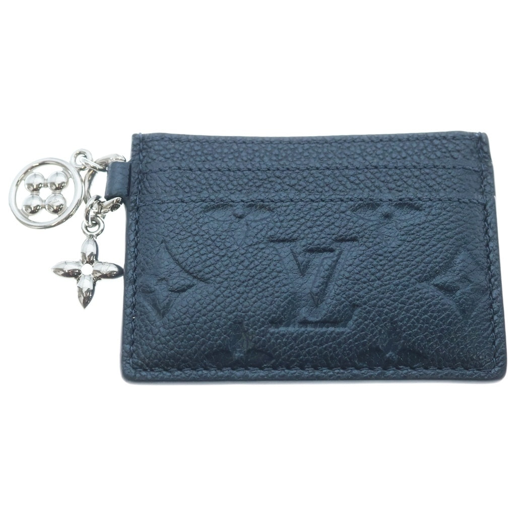 LOUIS VUITTON(ルイヴィトン) モノグラムアンプラント ポルト カルト・LV チャーム カードケース ネイビー レザー M82837 IC