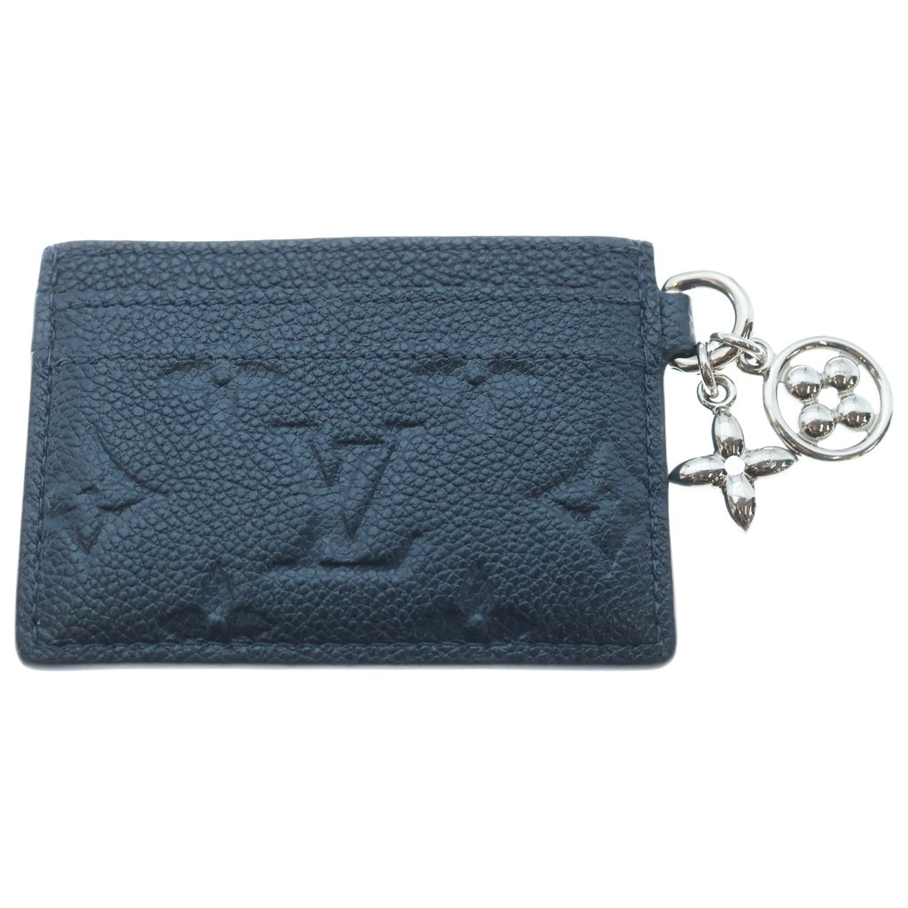 LOUIS VUITTON(ルイヴィトン) モノグラムアンプラント ポルト カルト・LV チャーム カードケース ネイビー レザー M82837 IC
